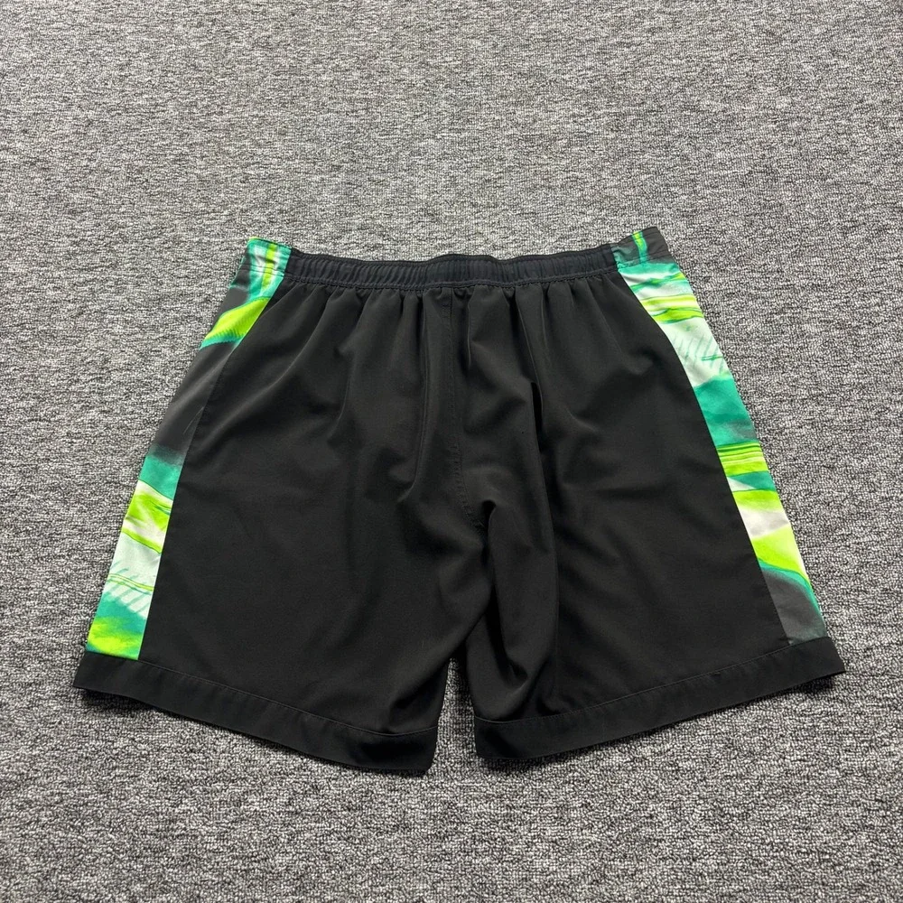 Y2K 2000s Nike Neon Board Shorts Black/Green Men's Size XXL